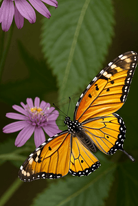 黄色蝴蝶高清摄影图2