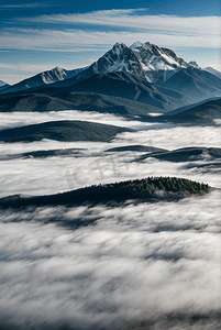 高山山脉云雾摄影图片4