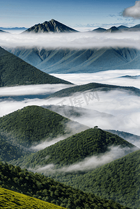 高山山脉云雾摄影图片9