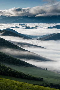 高山山脉云雾摄影图片8