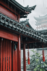 复古中国风中式屋檐摄影图