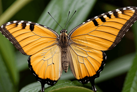 一直美丽的黄色蝴蝶摄影图片8