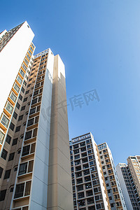 现代楼房摄影照片_高层建筑住宅楼