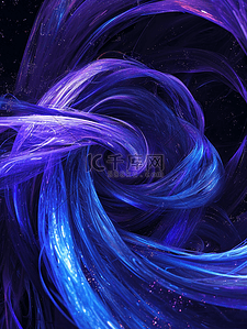 水彩渐变背景图片_黑紫色鎏金流线线条抽象艺术背景18