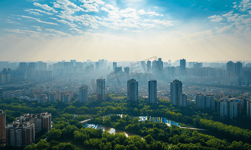 商业区摄影照片_高空摄影成都城市风景摄影