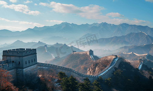 人文风景摄影照片_人文景观风景北京长城