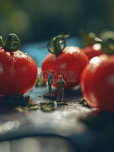 清新大自然背景图片_高清新鲜美味西红柿图片背景图7