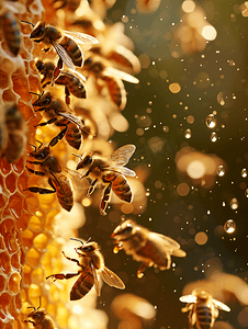 蜜蜂采蜜蜂蜜
