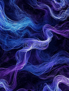 黑紫色鎏金流线线条抽象艺术背景19