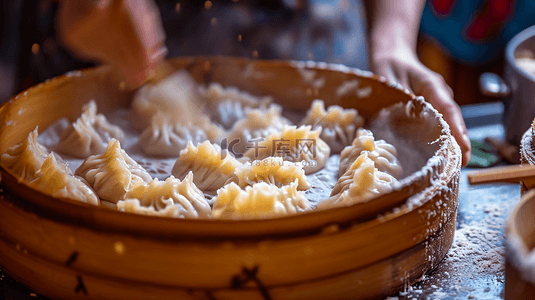 面食主食背景图片_正在包饺子的人摄影3