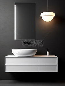 浴室风格背景图片_北欧风格的智能浴室家居背景