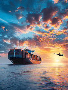 物流国际集装箱船舶货物货机