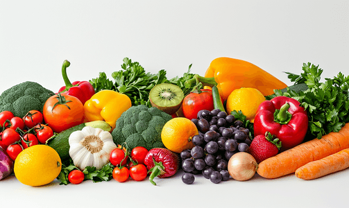 一堆水果和蔬菜
