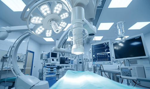 外科摄影照片_手术室的现代化设备神经外科医疗器械