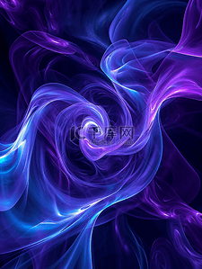 水彩渐变背景图片_黑紫色鎏金流线线条抽象艺术背景15