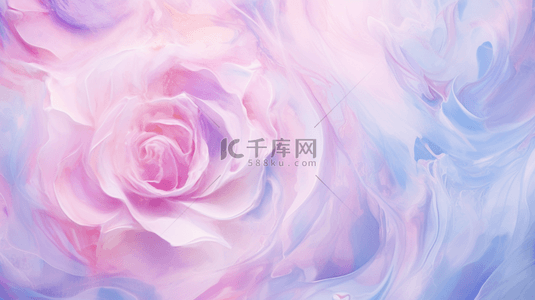 清新春天蓝粉色水粉质感玫瑰底纹背景图