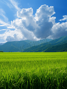 自然风景绿色的原野