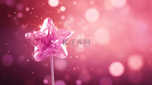 甜蜜初秋背景图片_甜蜜情人节粉色星星棒棒糖图片