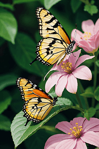 花丛蝴蝶摄影照片_花丛中采蜜的蝴蝶摄影图片5