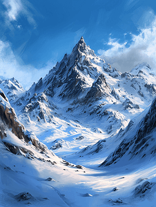高原雪山摄影照片_雪山自然风景
