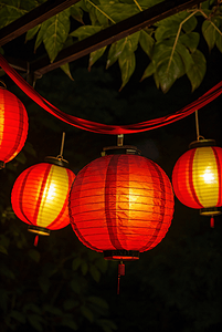 红色中国风新年摄影照片_春节红色传统灯笼摄影图片6