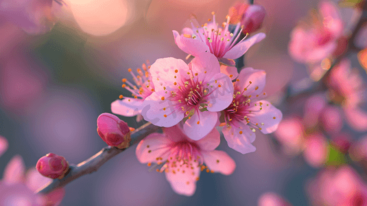 春天盛开的美丽桃花3