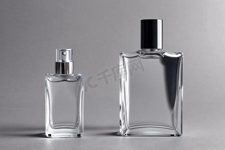 透明香水瓶子摄影图片3