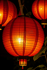 中国风过年春节摄影照片_春节红色传统灯笼摄影图