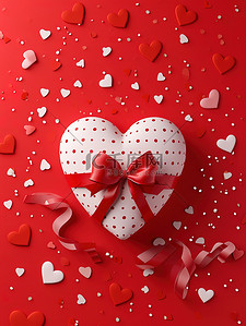 情人节白色心形礼品盒设计