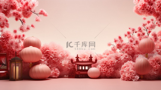 中国春节装饰背景