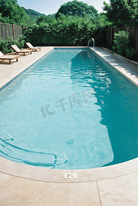 夏季蓝色清凉泳池摄影图片9