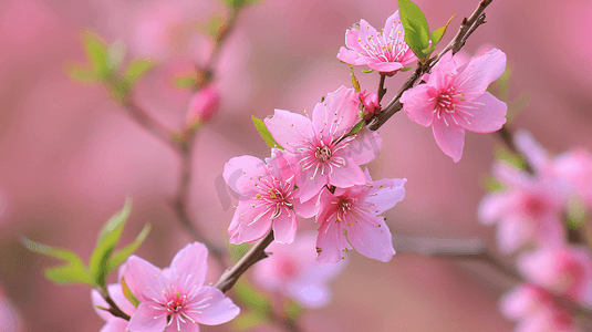 春天盛开的桃花摄影照片_春天盛开的美丽桃花1