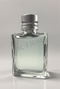 一瓶透明玻璃香水摄影图5