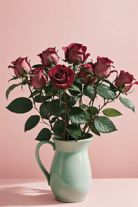 粉色玫瑰鲜花花束摄影照片0