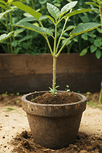 绿色植物发芽摄影照片6