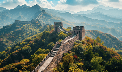 风景古建筑摄影照片_人文景观风景北京长城