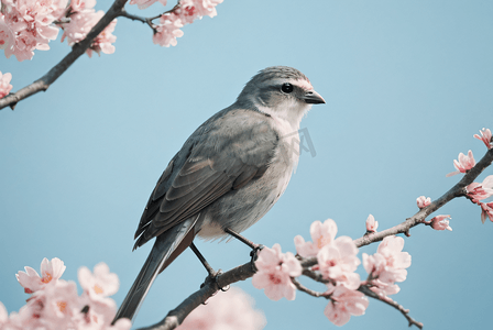 小鸟春天摄影照片_春日站在树枝上的小鸟摄影图10