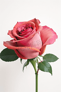 纯色背景下的玫瑰花摄影图3