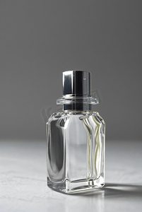 一瓶透明玻璃香水摄影图片7