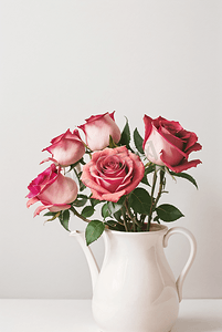 纯色背景下的玫瑰花摄影图8