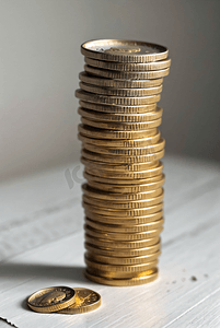 金融硬币理财摄影图