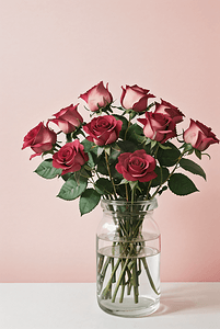 粉色玫瑰鲜花花束摄影图5