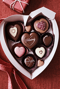 巧克力情人节礼盒摄影配图