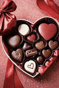 巧克力情人节礼盒摄影图6
