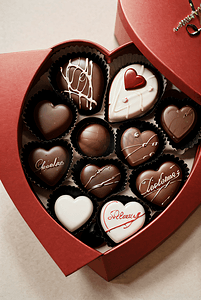 巧克力情人节礼盒摄影图