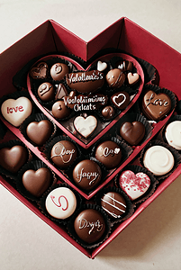 巧克力情人节礼盒摄影图片6