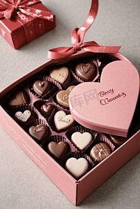 巧克力情人节礼盒摄影图片0