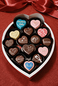 巧克力情人节摄影照片_巧克力情人节礼盒摄影图片8