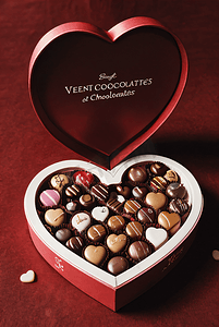 巧克力情人节礼盒摄影照片2