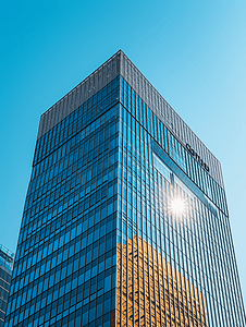 城市商务楼背景摄影照片_银行大楼图像现代建筑